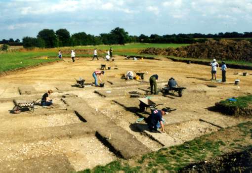 Large area digs have revealed the romano-british settlement.